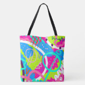 Funky Colorful Pop Art Tasche (Rückseite)