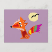 Funky Colorful Red Fox Art Design Postkarte (Vorderseite)