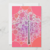 Funky Colorful Scroll Trecles Bubbles Pop Art Einladung (Rückseite)