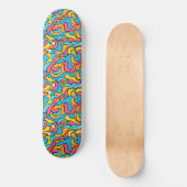 Funky Colors Abstrakt Skateboard (Vorderseite)