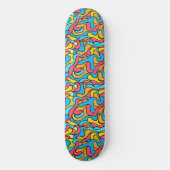 Funky Colors Abstrakt Skateboard (Vorderseite)