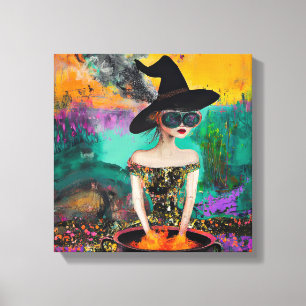 Funky Cool Boho Hexenkunst Leinwanddruck