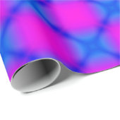Funky Cool Bright Blue & Pink Squares Muster Geschenkpapier (Rolleneckpunkt)