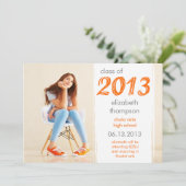 Funky Cool Class of 2013 Abschluss Ankündigung (Stehend Vorderseite)