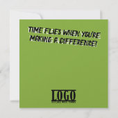 Funky cool employee anniversary recognition card einladung (Rückseite)