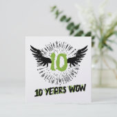 Funky cool employee anniversary recognition card einladung (Stehend Vorderseite)