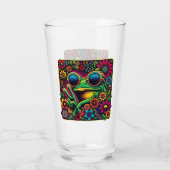 Funky Cool Frog Peace Sign Glas (Rückseite)