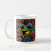 Funky Cool Frog Peace Sign Kaffeetasse (Links)