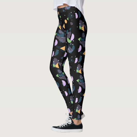 Funky Cool Geometric Abstrakt 50er Art Pattern Leggings (Links)