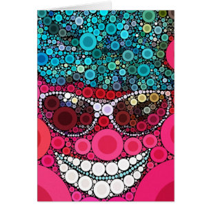 Funky Cool Lächelnde Brille Hutpink Blau