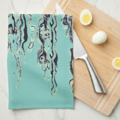 Funky Cool Light Aquamarin Geschirrtuch (Viertel Falte)