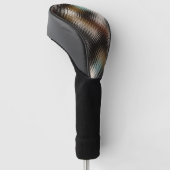 Funky Cool Multi Brown Wavy Zig Zag Muster Golf Headcover (angewinkelt)