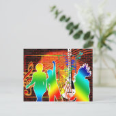 Funky Cool Music Dance Pop Art Design Postkarte (Stehend Vorderseite)