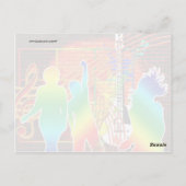 Funky Cool Music Dance Pop Art Design Postkarte (Rückseite)