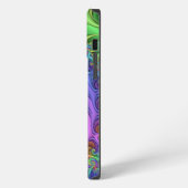 Funky Cool Psychedelic Fraktal Spirals Art Pattern iPhone Hülle (Linke Seite)