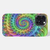 Funky Cool Psychedelic Fraktal Spirals Art Pattern iPhone Hülle (Rückseite (Horizontal))