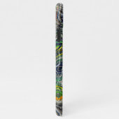 Funky Cool Retro Chic Fraktal Marble Art Muster iPhone Hülle (Rechte Seite)