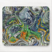 Funky Cool Retro Chic Fraktal-Muster Mousepad (Vorne)