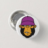 Funky cooler Affe Button (Vorne & Hinten)
