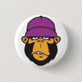 Funky cooler Affe Button (Vorderseite)