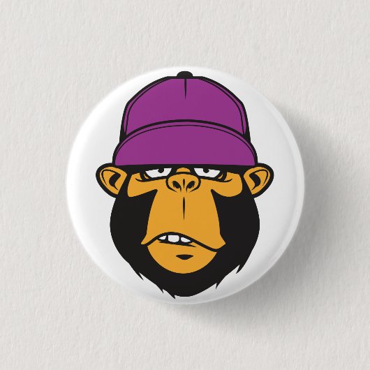 Funky cooler Affe Button (Vorderseite)
