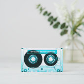Funky cooles Aqua Mixtape Visitenkarte (Stehend Vorderseite)