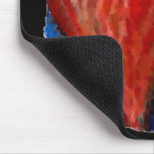 Funky cooles künstlerisches Herz - romantisches Mousepad (Ecke)