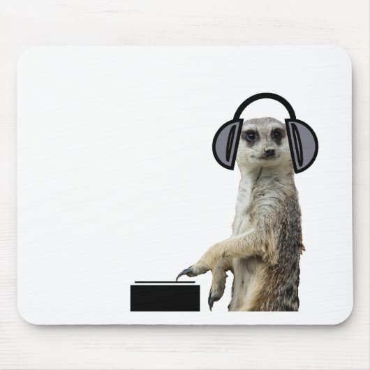 Funky cooles meerkat DJ Mousepad (Vorne)