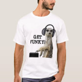 Funky cooles meerkat DJ T-Shirt (Vorderseite)
