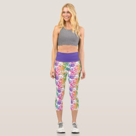 Funky Cooles Retro Modernes Sternenmuster Capri Leggings