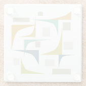 Funky Corners Mid Century Modern Style Glasuntersetzer (Rückseite)