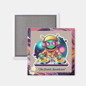 "Funky Cosmic Connection" Magnet (Vorderseite/Rückseite)