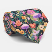 Funky Cotattcore Forest Mushroom Floral Pattern Krawatte (Gerollt)