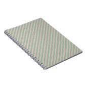 Funky Cottagecore Boho Christmas Stripmuster Notizblock (Rechte Seite)