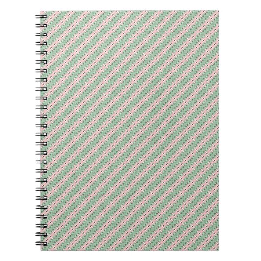 Funky Cottagecore Boho Christmas Stripmuster Notizblock (Vorderseite)
