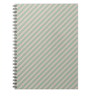 Funky Cottagecore Boho Weihnachtsstreifenmuster Notizblock