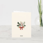 Funky Country Retro Boho Weihnachtskranz Feiertagskarte (Rückseite)