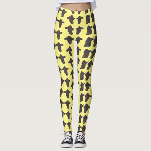 Funky Cow Cows Heads Leggings (Vorderseite)
