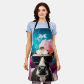 Funky Cow in Sonnenbrille Schürze (Getragen)