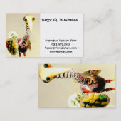 Funky Crane Bird Metal Garden Visitenkarte (Vorne/Hinten)