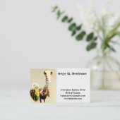 Funky Crane Bird Metal Garden Visitenkarte (Stehend Vorderseite)