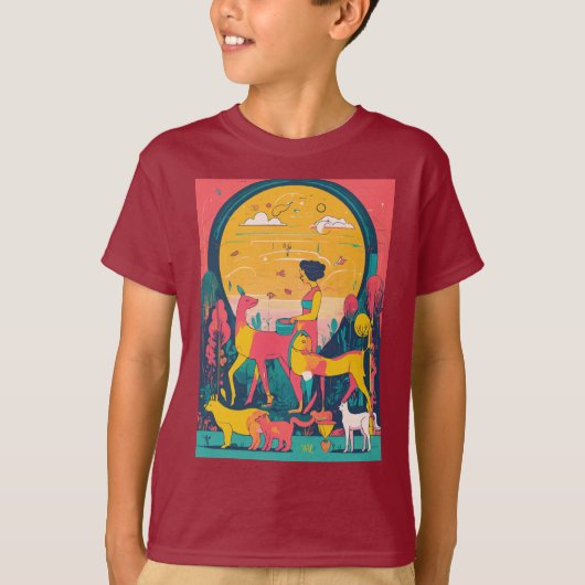 "Funky Creature: Maroon Kids' T-Shirt" T-Shirt (Vorderseite)
