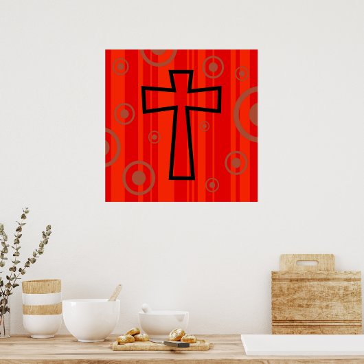 Funky Cross Poster (Küche)