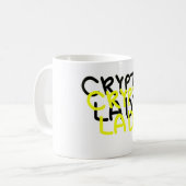 Funky Crypto Lady Energy Power Sign Kaffeetasse (Vorderseite Links)