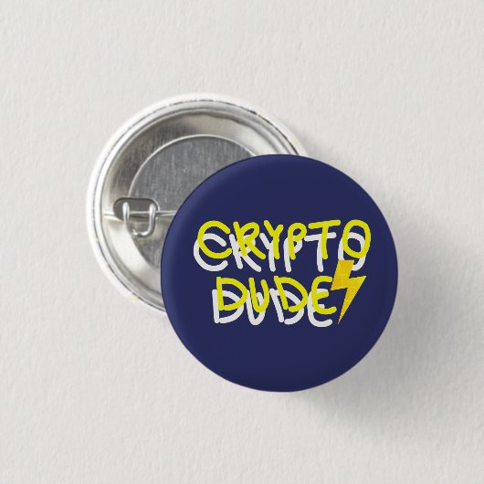 Funky Crypto Typ Energy Power Signing Button (Vorne & Hinten)