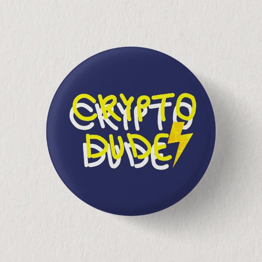 Funky Crypto Typ Energy Power Signing Button (Vorderseite)