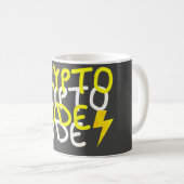 Funky Crypto Typ Energy Power Signing Kaffeetasse (VorderseiteRechts)