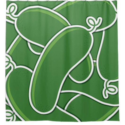Funky cucumber duschvorhang (Vorderseite)