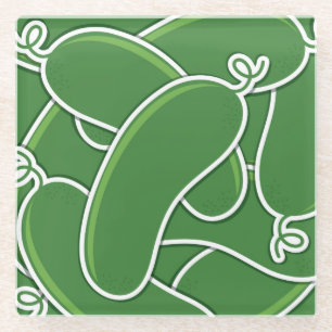 Funky cucumber glasuntersetzer