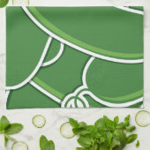 Funky cucumber küchentuch (Gefaltet)